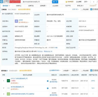 vivo 投資 OPPO 關聯(lián)公司，持股 30% 布局第二類增值電信業(yè)務